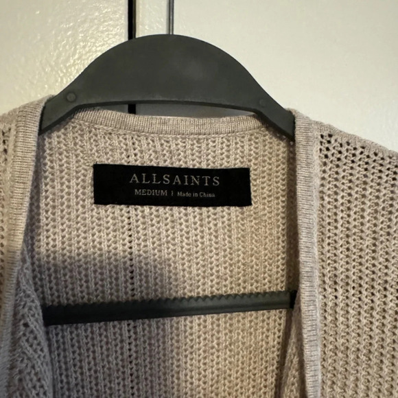 All Saints Beige Cardigan Sweater - Picture 4 of 7